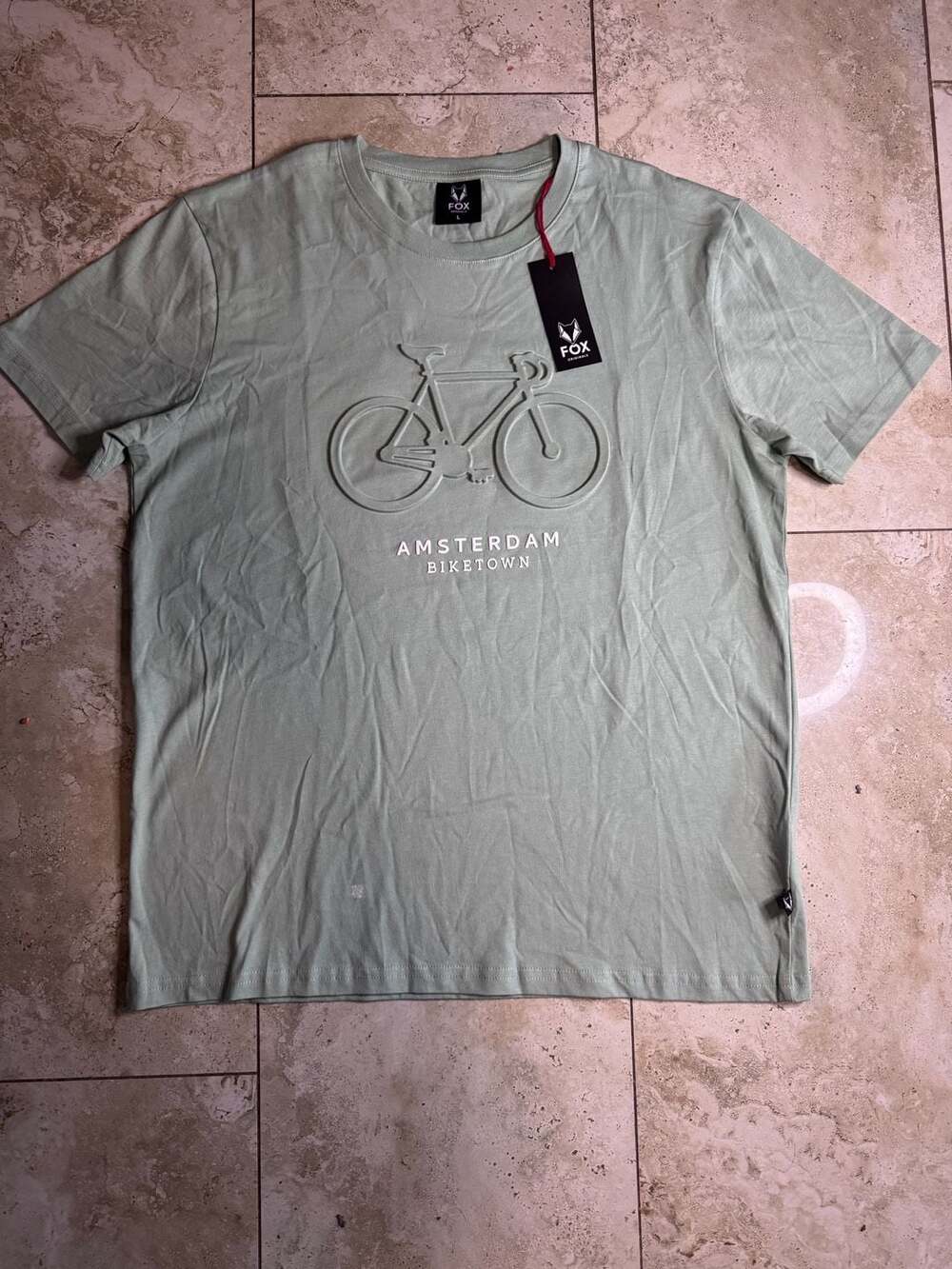 Fox Originals Amsterdam Biketown Embossed Graphic T-Shirt